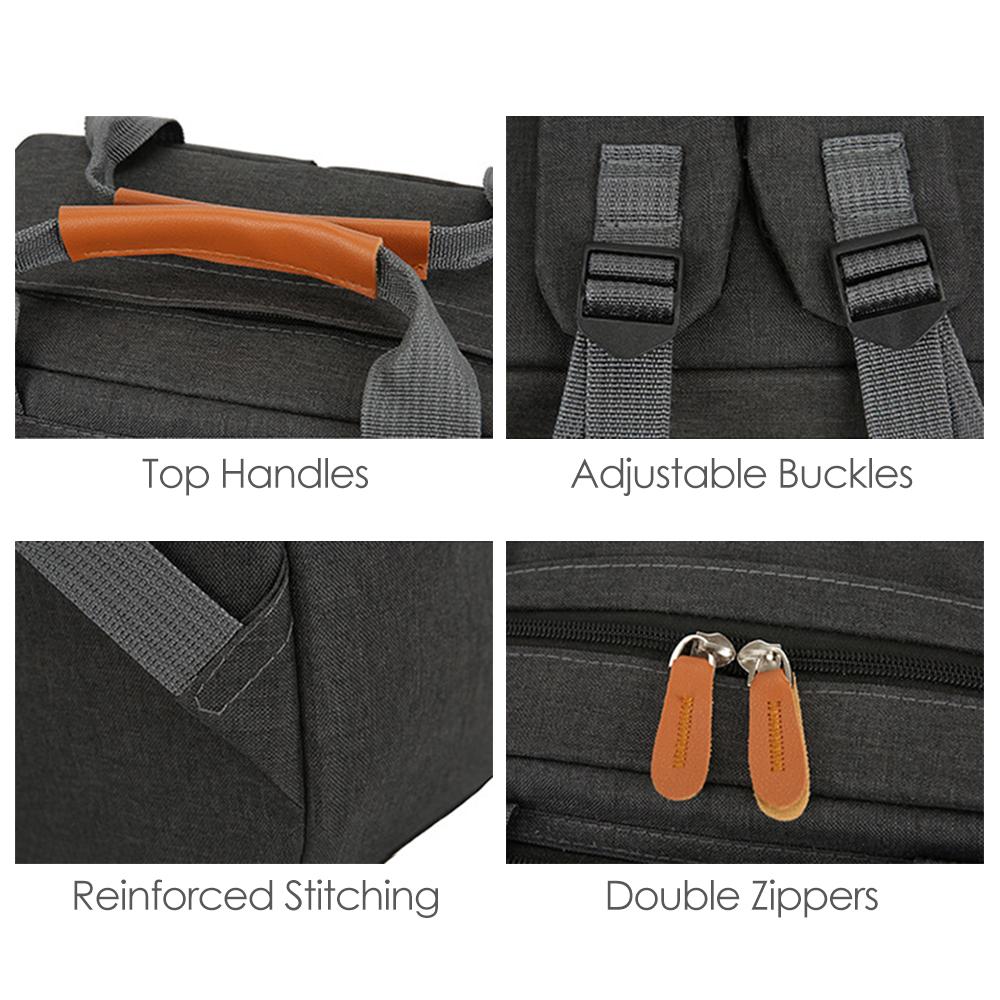 3-Piece Multi-Functional Travel Backpack Set (Navy Blue)