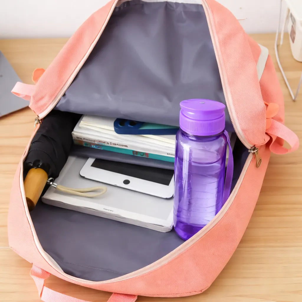 4 Pcs Bag Set for Girls in Pakistan | School, College & University Bag