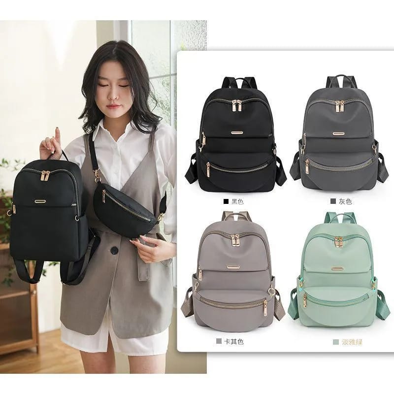 Elegant Black Mini Backpack – Waterproof Casual Travel Bag