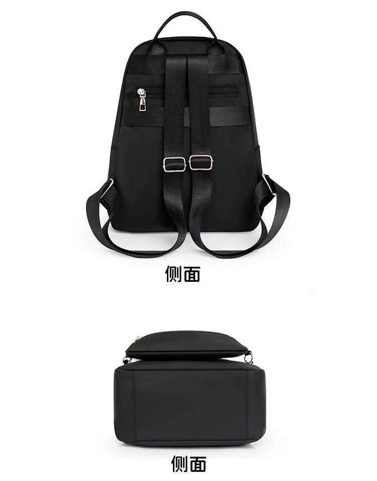Elegant Black Mini Backpack – Waterproof Casual Travel Bag