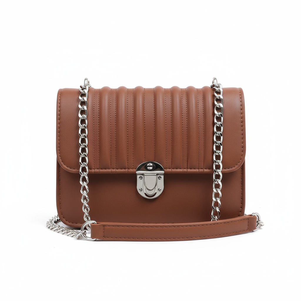 Crossbody Bag with Gold Lock