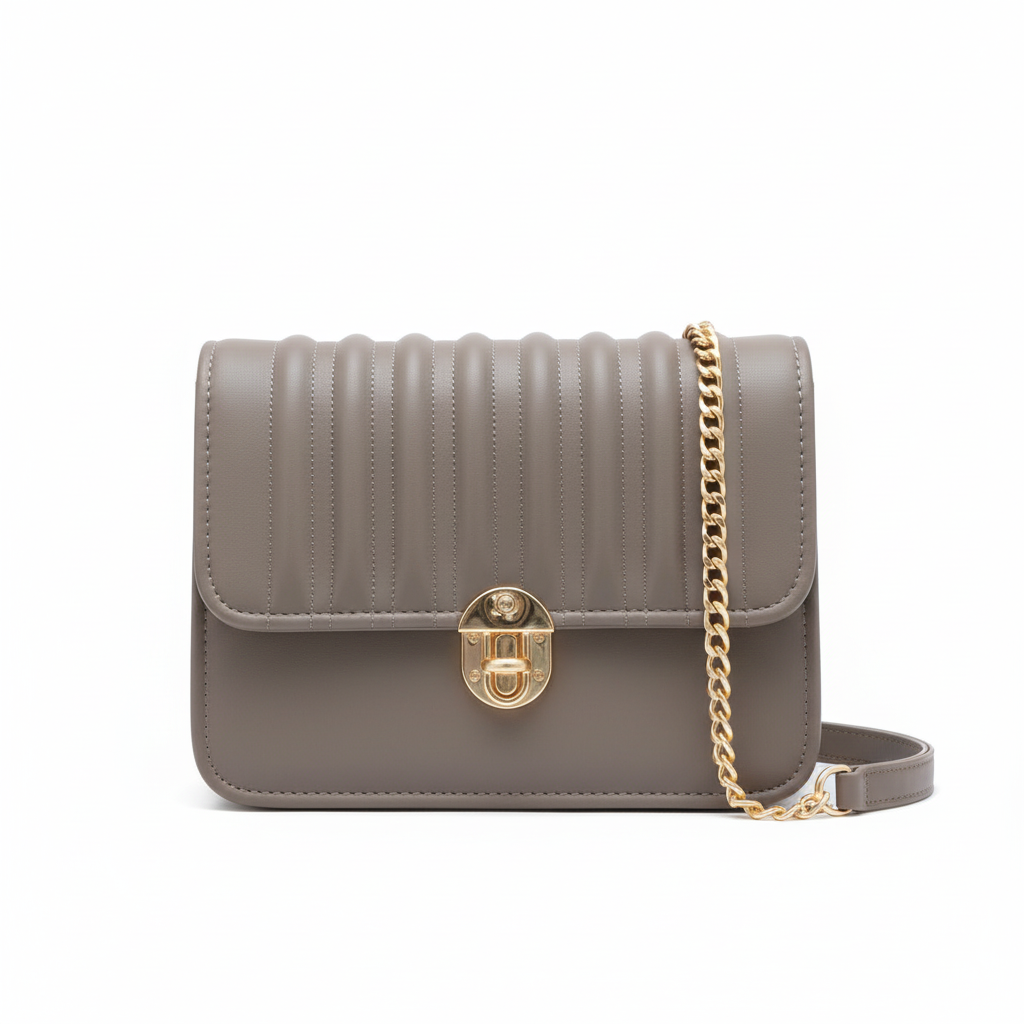 Crossbody Bag with Gold Lock