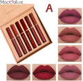 MacAllure 6pcs Matte Liquid Lipstick Set - Long-Lasting Nude & Berry Shades