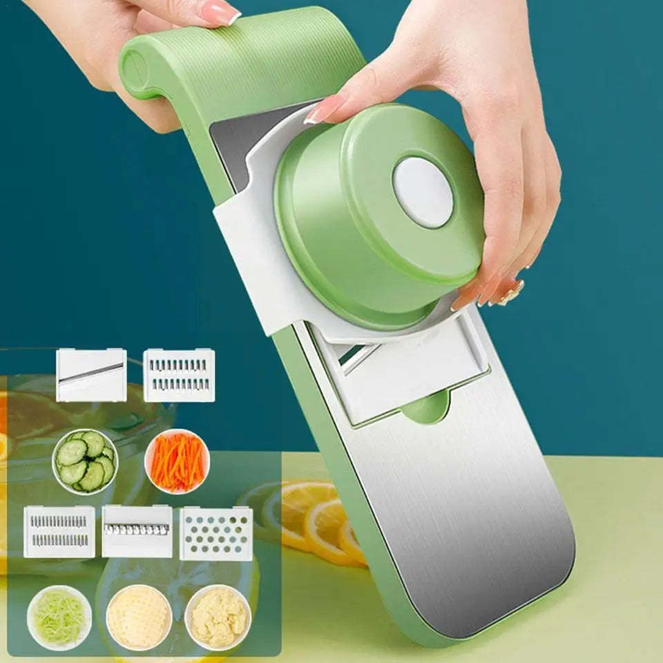Multi-Functional Vegetable Slicer with Interchangeable Blades