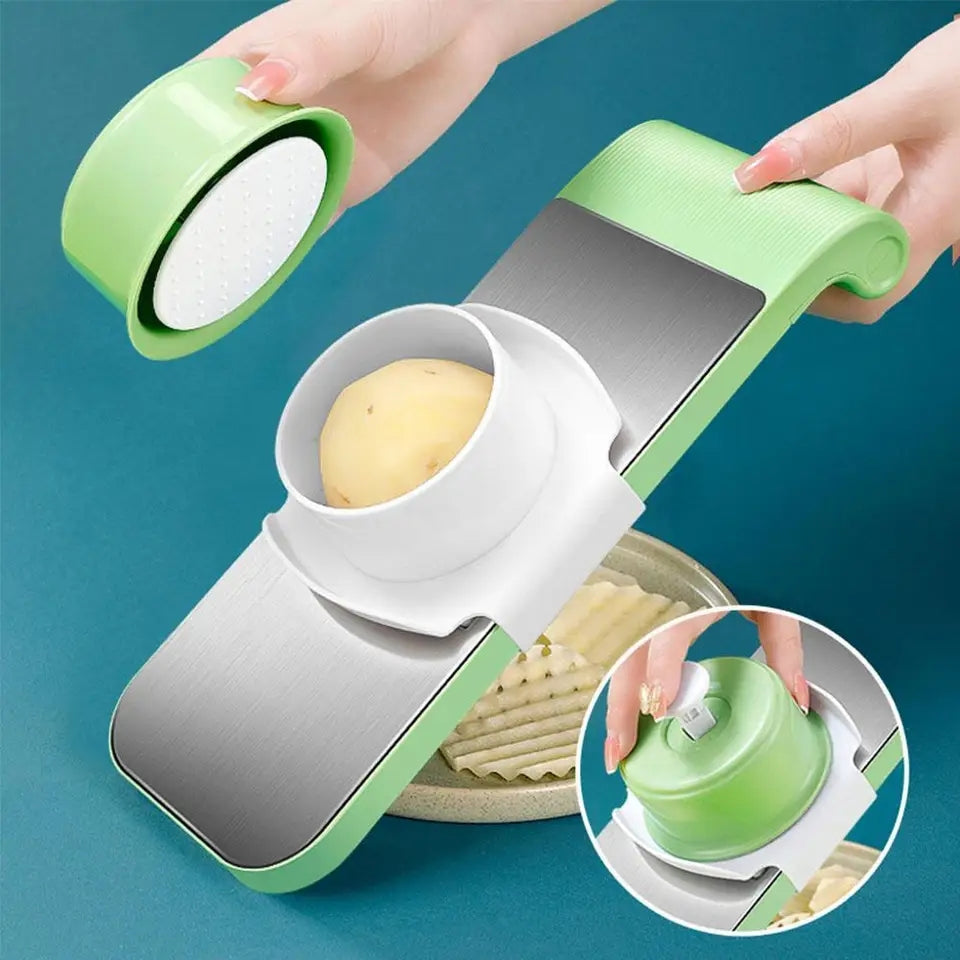 Multi-Functional Vegetable Slicer with Interchangeable Blades