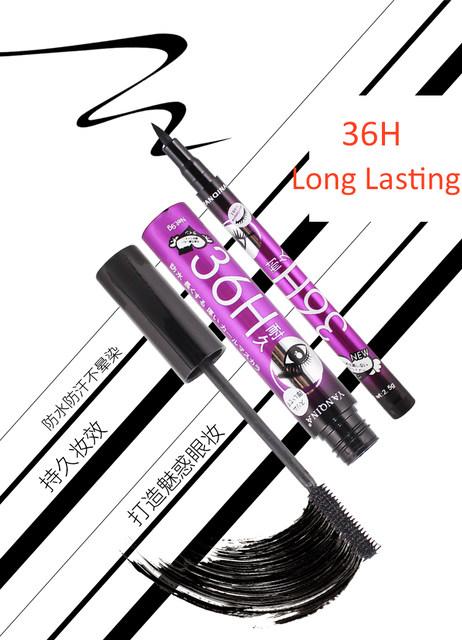 YANQINA 30H Waterproof Eyeliner & Mascara Set - Long-Lasting Eye Makeup Kit