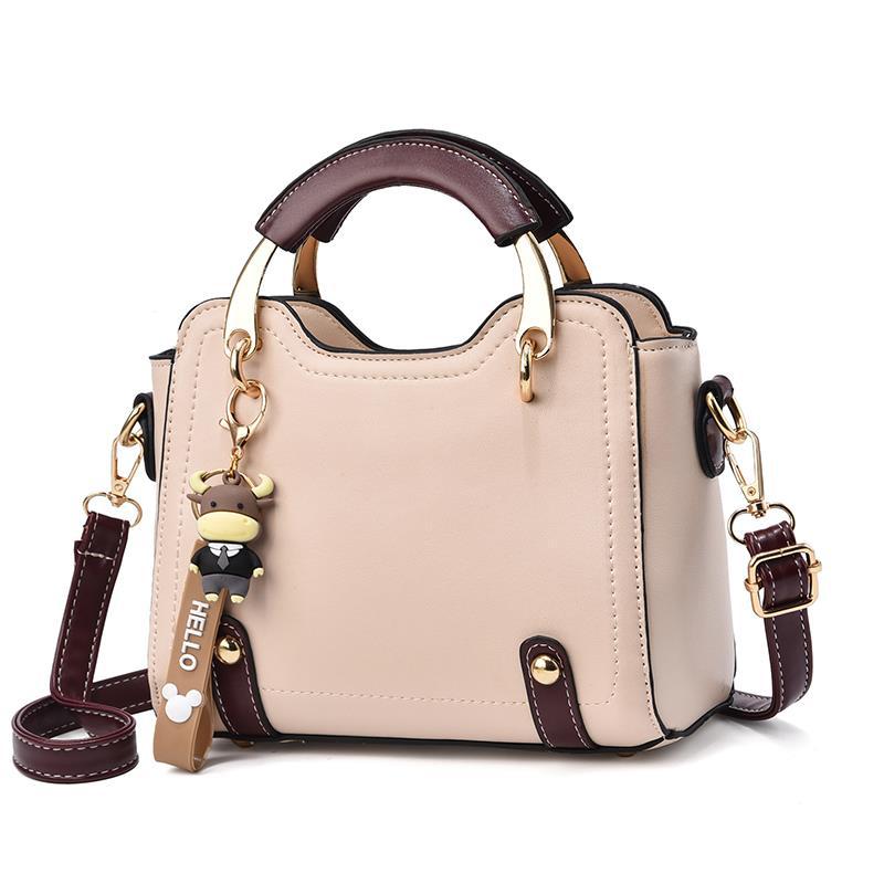 Chic Mini Top-Handle Crossbody Bag with Cute Charm
