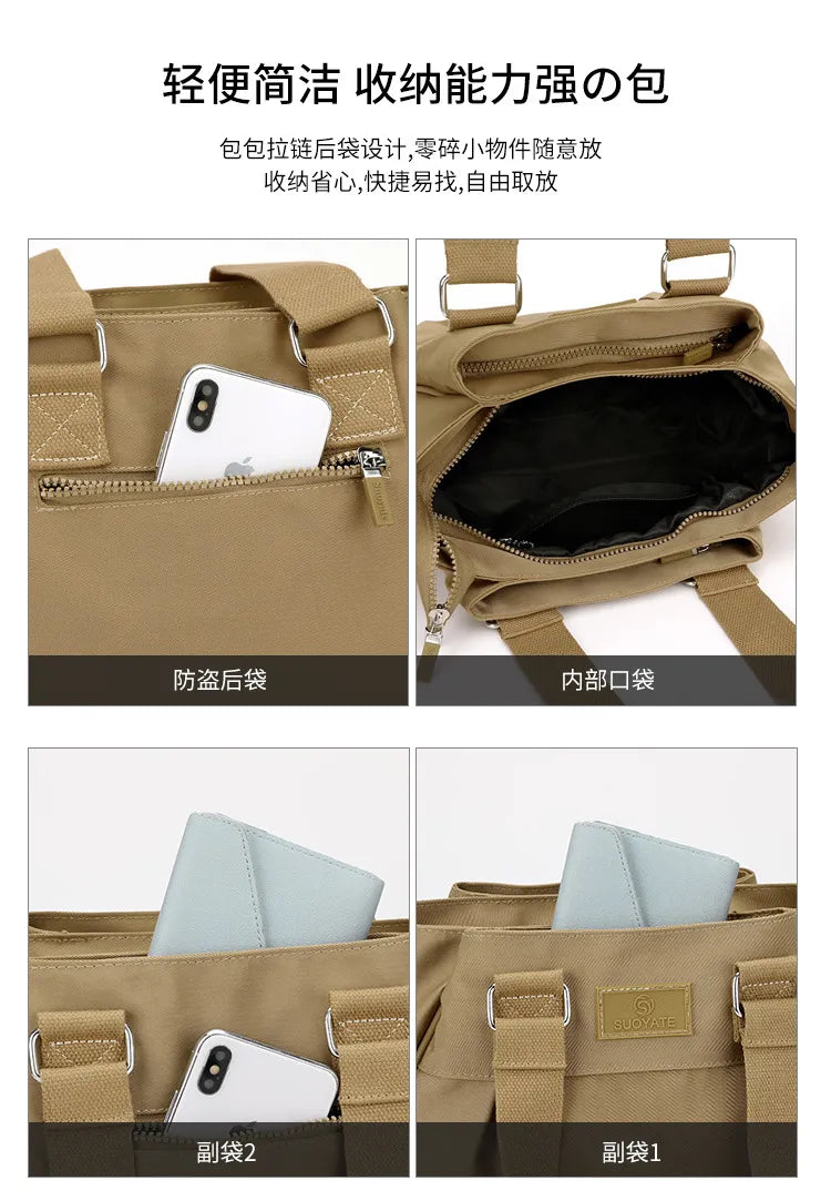 Casual Nylon Multi-Function Shoulder & Handbag